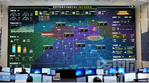 西安交警支队-“城市大脑”指挥中心可视化系统